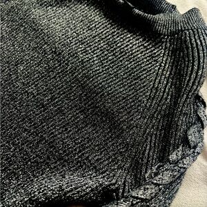 Black Ribbed Knit Sweater dress- fitted- body skimming. Excellent condition.